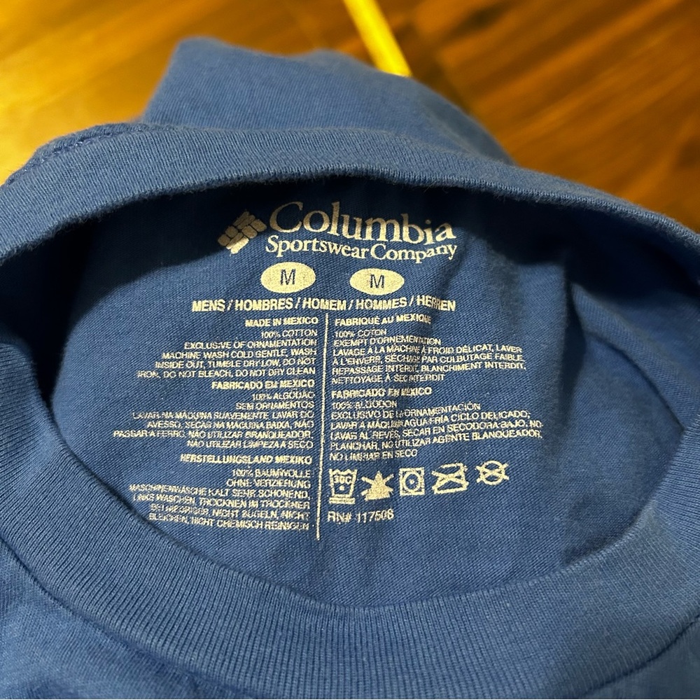Columbia PFG Men’s Short Sleeve Fishing Shirt Medium Blue 100% Cotton - Picture 5 of 6